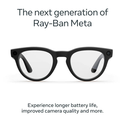 Ray-Ban Meta Headliner (Gen 2) Matte Black Clear Lenses